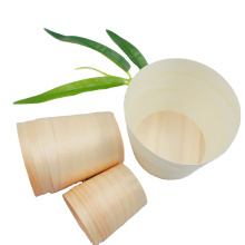 Cheap wholesale environmental protection wooden container disposable pine wooden cup